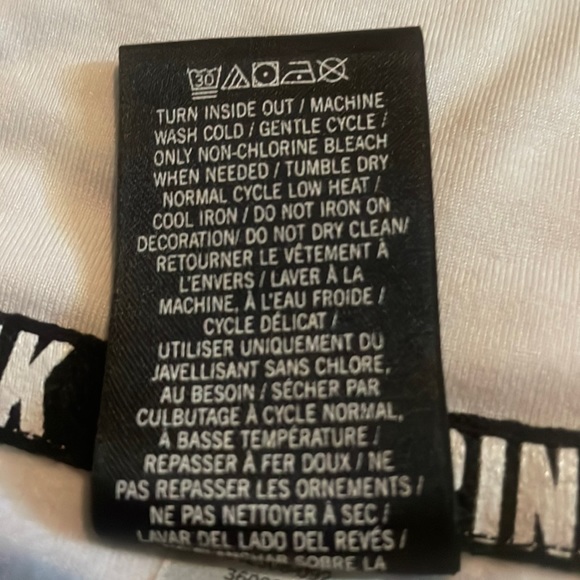 Pink Victoria Secret Ultimate long sleeve white 1/4 zip front top Ladies Sz L - Picture 14 of 14